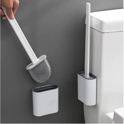 Spazzolino da toilette in silicone con applicazione a muro